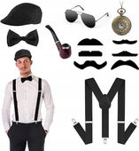 AKCESORIA MĘSKIE RETRO GANGSTER PRZEBRANIE KOSTIUM PEAKY BLINDER