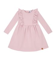 Sukienka z falbanką brudny róż 98