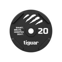 Obciążenie Olimpijskie Bumper Tiguar Czarne Gumowe 50 mm 20 kg