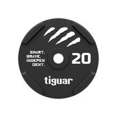 Obciążenie Olimpijskie Bumper Tiguar Czarne Gumowe 50 mm 20 kg