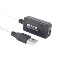 Przedłużacz USB 2.0 Anytech aktywny szary 10 m