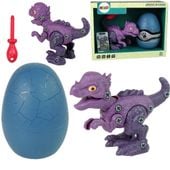 Zestaw Dinozaur Stygimoloch z Jajkiem DIY Śrubokręt Fioletowy