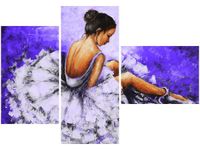 OBRAZ BALETNICA GRANATOWYM TLE