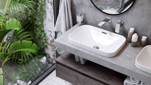 Hasko umywalka nablatowa/wpuszczana 57x39 cm prostokątna, biały połysk na Arena.pl