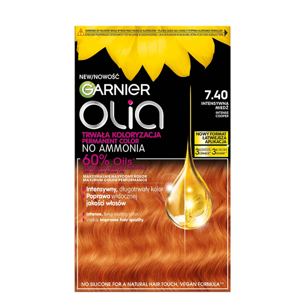 GARNIER Olia Farba włosów nr 7.40 Intense Copper zdjęcie 1