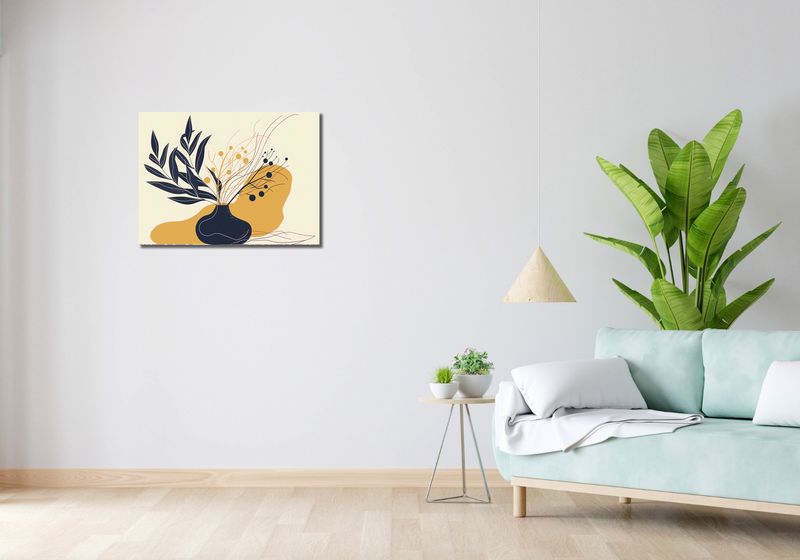 Obraz 70x50cm Spokój Ciemnych Liści zdjęcie 2