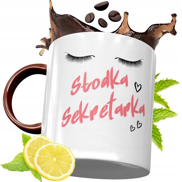 Kubek Bordowy Dla Sekretarki Na Urodziny Prezent Z Nadrukiem Ze Zdjęciem zdjęcie 1