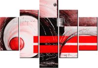 70 100CM OBRAZ 5 ELEM ABSTRAKCJA DRUK PŁÓTNO