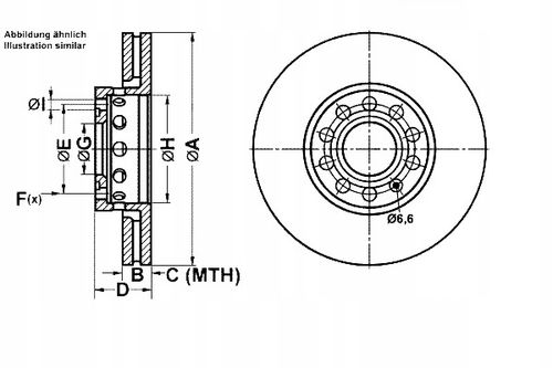 TARCZA HAM PRZOD 288X25 V ATE na Arena.pl