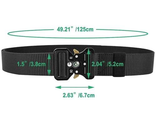 Pasek militarny  na zatrzask pas taktyczny parciany z kompasem czarny na Arena.pl