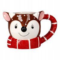 Kubek świąteczny sarenka jelonek na Mikołajki na gorącą czekoladę herbatę