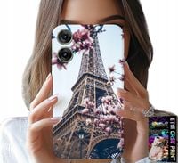 ETUI DO MOTOROLA MOTO G55 - PARYŻ WIEŻA EIFFLA PIĘKNE MIEJSCA PLECKI