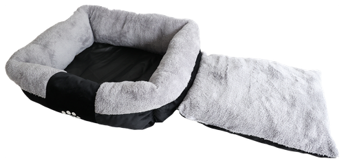 Legowisko dla psa czarne L prostokątne SOFA 61x51x16cm na Arena.pl