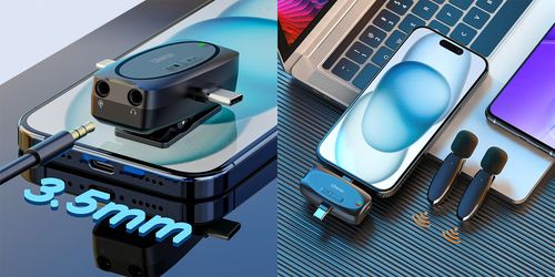 Zestaw do bezprzewodowej transmisji dżwięku Ulanzi V6 - USB-C + Lightning na Arena.pl