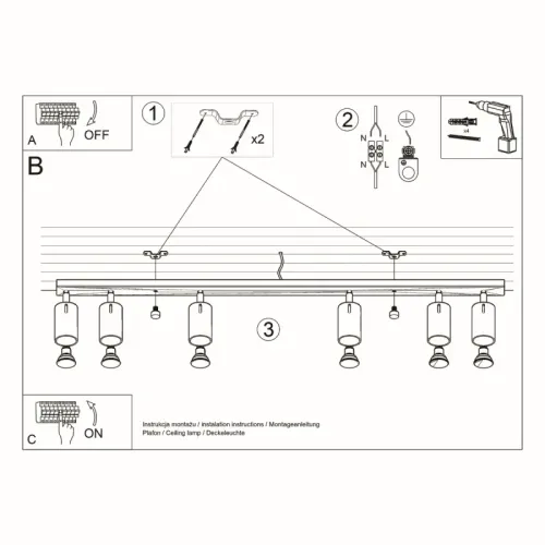 Plafon RING 6L biały na Arena.pl