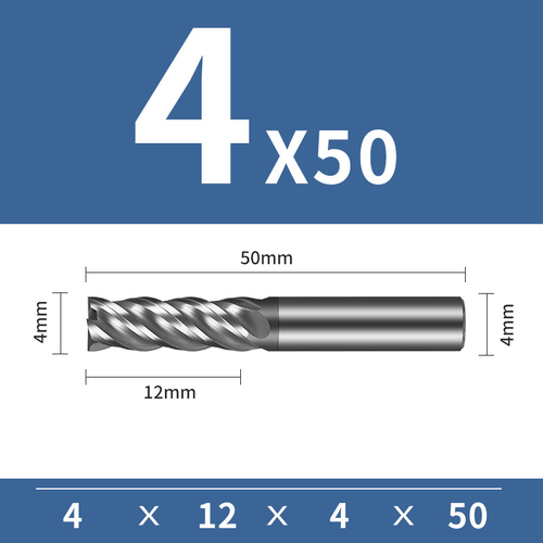 Frez trzpieniowy 4-ostrzowy VHM HYPERCUT Rozmiar: Ø2x6x4Dx50L na Arena.pl