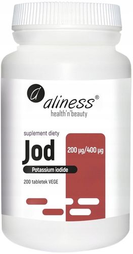 Jod (jodek potasu) 200 µg / 400 µg x 200 tabs Tarczyca Przemiana materii na Arena.pl