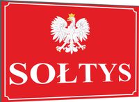 Tabliczka Tablica na dom SOŁTYS dibond z nadrukiem 40x30 cm