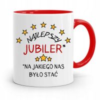 Dla Jubilera Kubek Czerwony Najlepszy Jubiler Z Nadrukiem Ze Zdjęciem