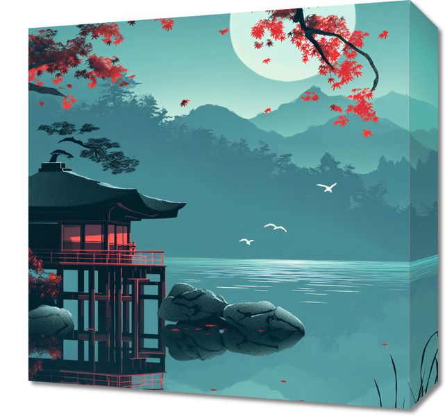 Obraz 40x40cm Japoński Pawilon zdjęcie 1