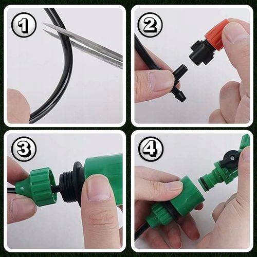 ZESTAW DO NAWADNIANIA KROPELKOWEGO SYSTEM DO KWIATKÓW ROŚLIN 25m + 30dysz na Arena.pl