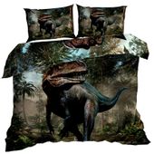 Pościel 3D bawełna satyna 200x220cm DINOZAUR