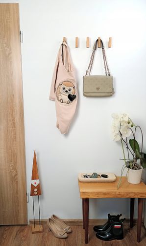 Wieszak Scienny Pojedynczy Drewniany do Pokoju Przedpokoju Kurtki Rustykaln na Arena.pl