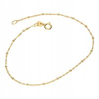 Bransoletka ze złota 585 elegancki diamentowany łańcuszek R19 dla Niej 14k