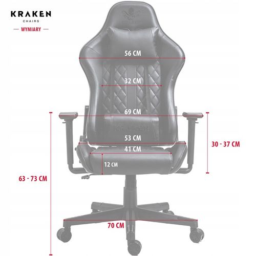 Fotel Gamingowy Biurowy Obrotowy Kubełkowy Krzesło Biurowe Czarny na Arena.pl