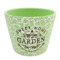 DONICZKA CERAMICZNA NA KWIATY ZIOŁA WIOSENNA OSŁONKA NA DONICZKĘ ZIELONA