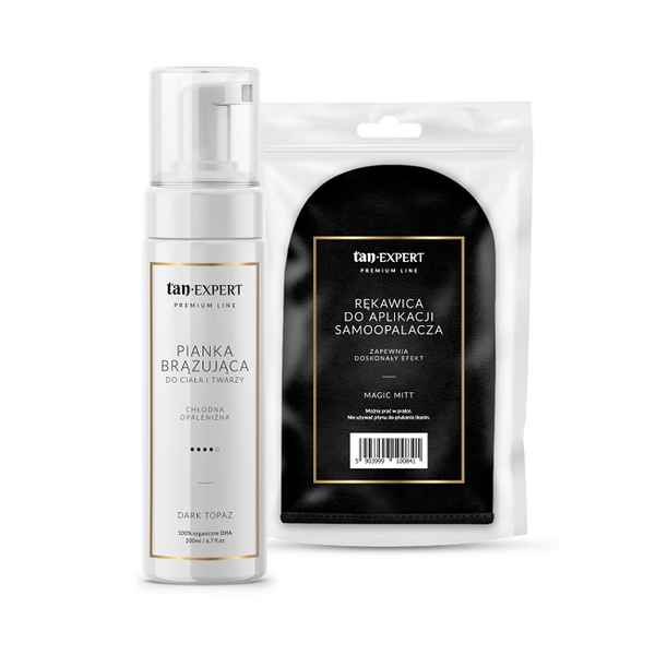 TanExpert Dark Topaz Pianka Samoopalająca + Rękawica zdjęcie 1