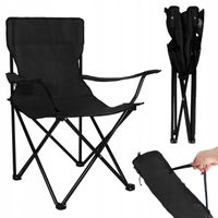 KRZESŁO TURYSTYCZNE WĘDKARSKIE SKŁADANE DUŻE FOTEL XL KRZESEŁKO KEMPINGOWE