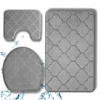 Komplet dywaników łazienkowych 3szt mata antypoślizgowa chłonna