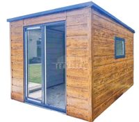 Schowek Domek Ogrodowy 2,5x2,5m - Okno Antracyt - Drewnopodobny Dach TS693