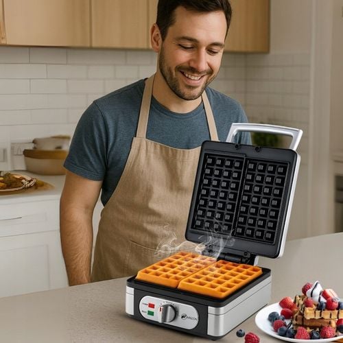 MOCNA GOFROWNICA MYLCON Z REGULACJĄ TEMPERATURY 2 DUŻE CHRUPIĄCE GOFRY na Arena.pl