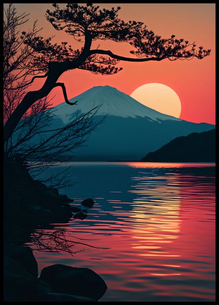 Plakat 64x90cm Góra Wieczorem zdjęcie 2