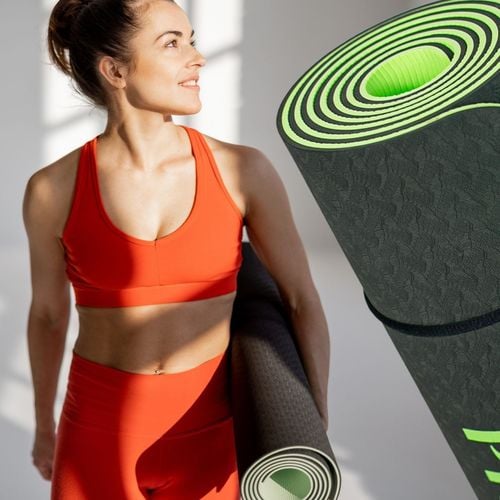 Mata Do Ćwiczeń Fitness Yogi 6Mm Tpe Pretorians Zielona na Arena.pl