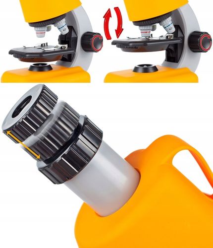 MIKROSKOP NAUKOWY ZABAWKA DLA DZIECI Z AKCESORIAMI W WALIZCE 640X na Arena.pl