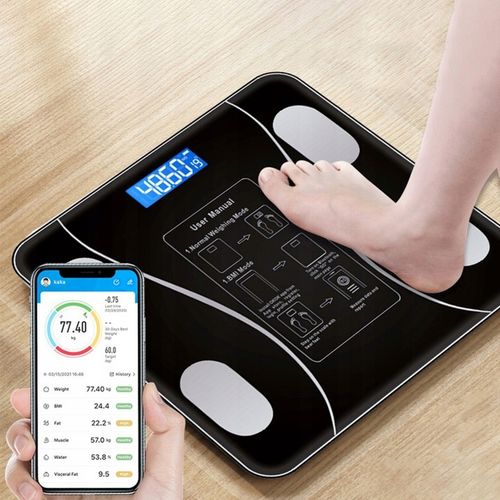 WAGA ŁAZIENKOWA BLUETOOTH SMART 25w1 180Kg ANALITYCZNA INTELIGENTNA + METR na Arena.pl