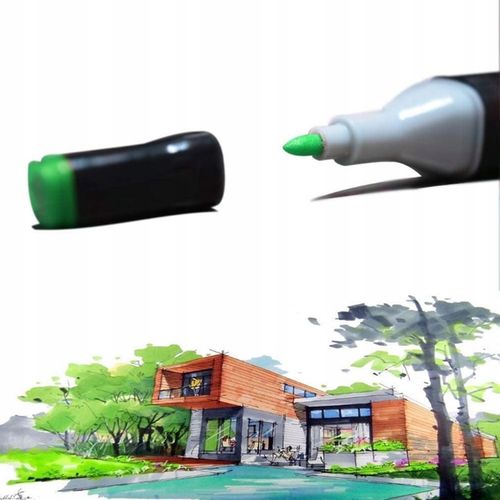 MARKERY ALKOHOLOWE ZESTAW 80SZT FLAMASTRY DWUSTRONNE PISAKI MAZAKI + TORBA na Arena.pl