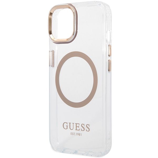 Etui Guess do iPhone 15 Plus, iPhone 14 Plus, Złoty, MagSafe zdjęcie 6