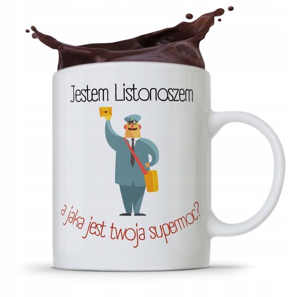 Kubek Prezent Dla Listonosza Jestem Listonoszem Z Nadrukiem Ze Zdjęciem zdjęcie 1