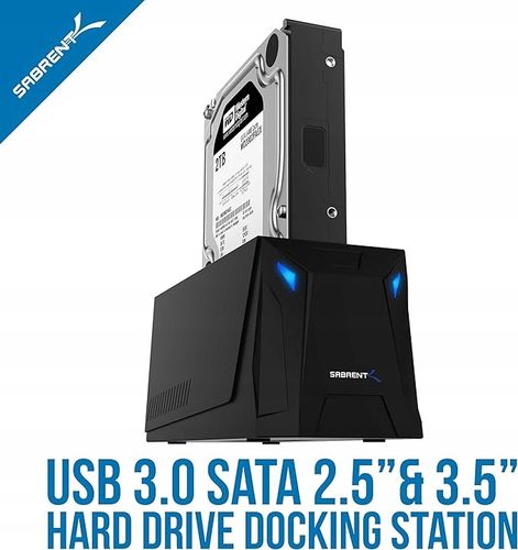 SABRENT SSD/HDD 2,5/3,5 cala stacja dokująca, obudowa dysków twardych na Arena.pl