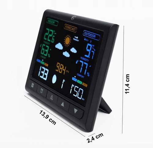 Bezprzewodowa stacja pogodowa termometr barometr zegar budzik prognoza na Arena.pl