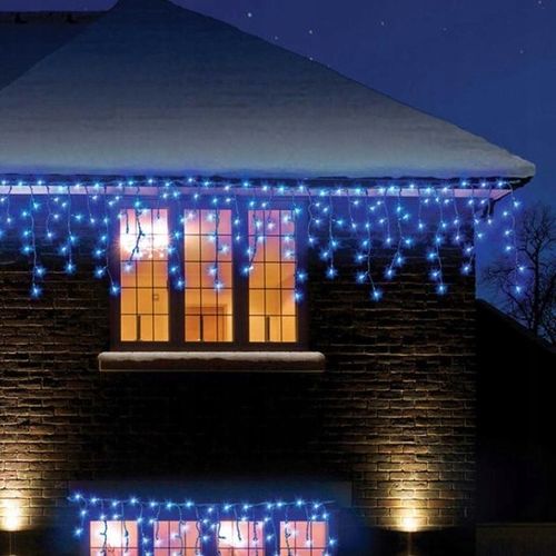 Kurtyna Świetlna LED 440 Sople Niebieskie Flash Zewnętrzna IP44 31,7 m na Arena.pl