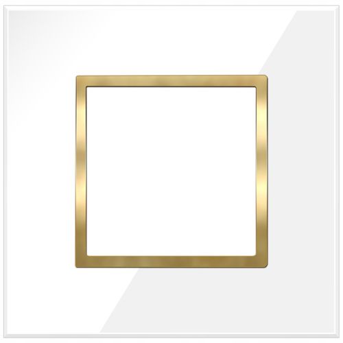 WŁĄCZNIK POJEDYNCZY ŚWIATŁA BIAŁY ZŁOTY SZKLANY WYŁĄCZNIK W RAMCE na Arena.pl