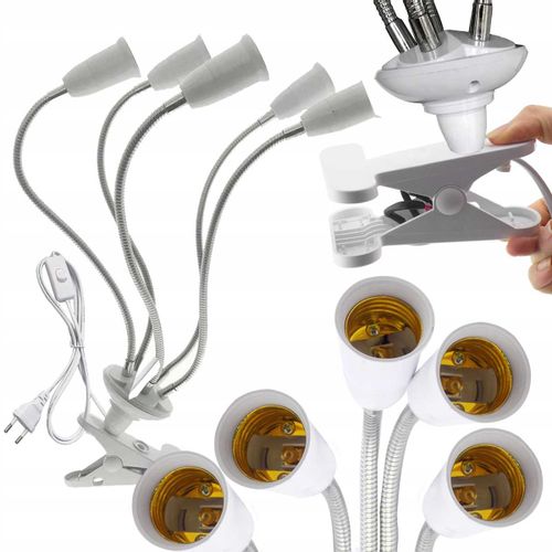 Uchwyt Do Żarówek Heckermann Bm-Td-50Cm Biały - 5 Głowice na Arena.pl