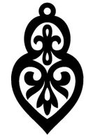 Zawieszka dekor ozdoba ażurowa dekoracja Z3 czarna