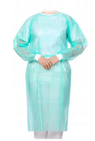 Fartuch jednorazowy z włókniny zielony rozmiar XL włókninowy mankiet