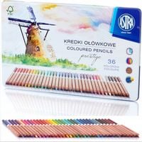 Astra KREDKI PRESTIGE 36 kolorów Metalowe Pudełko